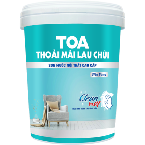 Sơn nội thất Toa Thoải Mái Lau Chùi Siêu Bóng - 18L